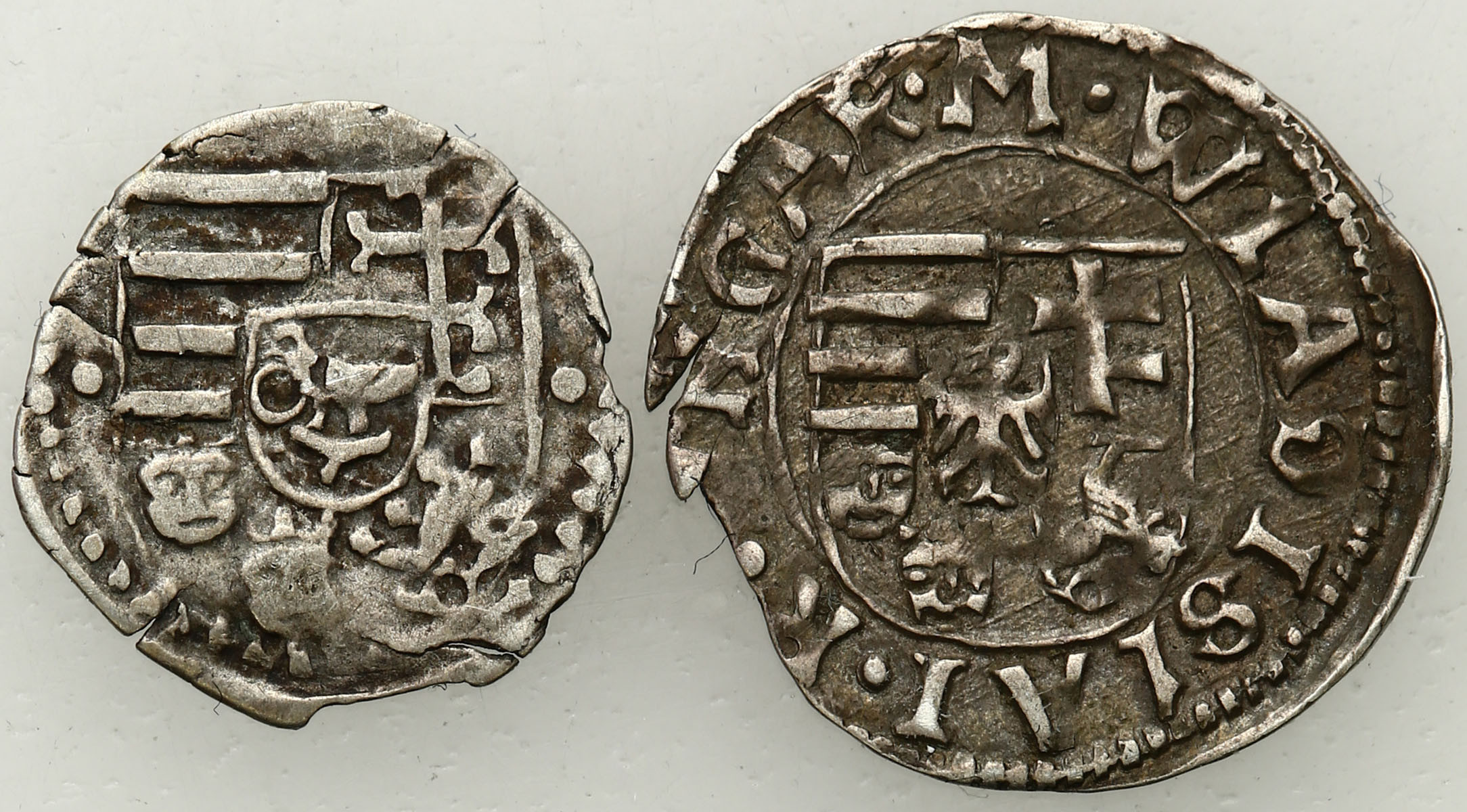 Węgry, Władysław II Jagiellończyk (1490-1516). Denar bez daty i obol, Kremnica, zestaw 2 monet